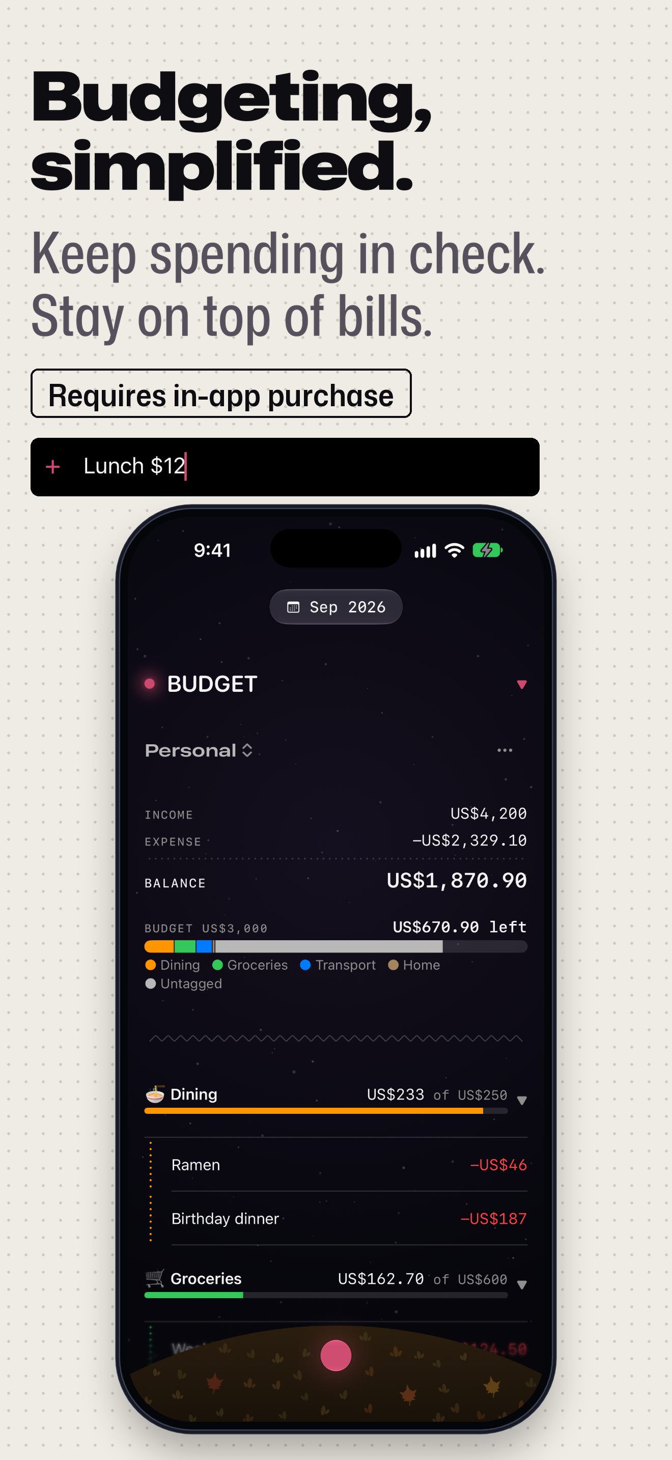 Budgeting simplified